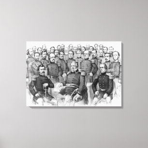 "Généraux de guerre civile de l'Union" toile envel