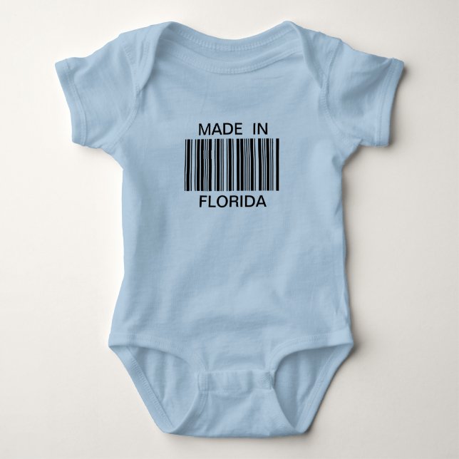 Generic Bar Code Made In T-shirt Baby Bodysuit (Front)