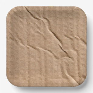 Generic Brown Cardboard Paper Plate