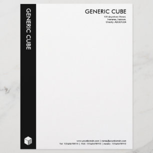 Generic Cube - Black Letterhead