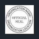 Generic Custom Official Seal Name Location Self-inking Stamp<br><div class="desc">Generic Professional Look,  Business or Organization Official Seal,  Name Location ==========</div>