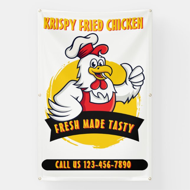 Generic Customize Fried Crispy Chicken Banner (Vertical)