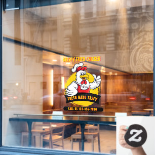 Generic Customize Fried Crispy Chicken Front Window Cling