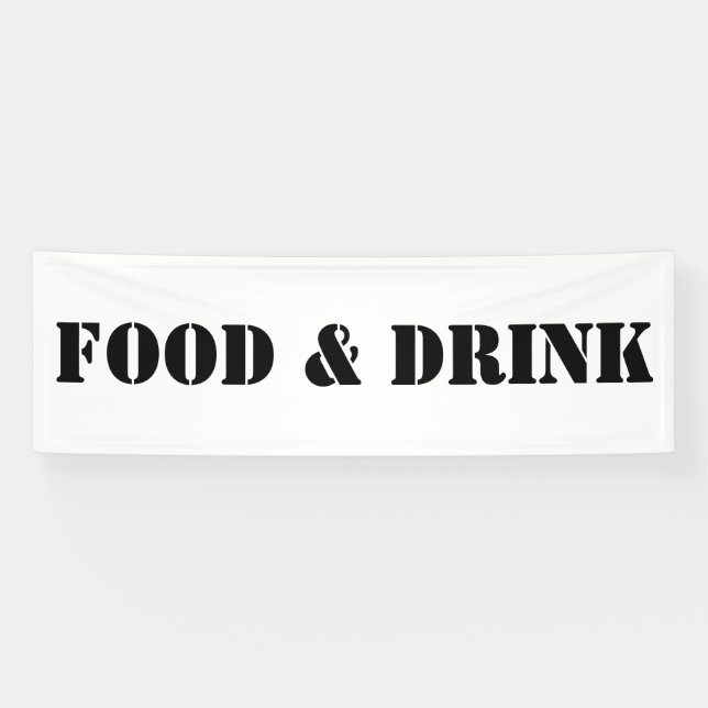 Generic Food and Drink Humourous Party Supplies Banner (Horizontal)
