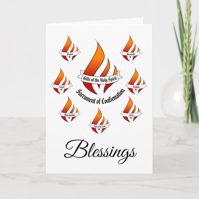 Generic Gifts of the Holy Spirit Confirmation  Card (Front)