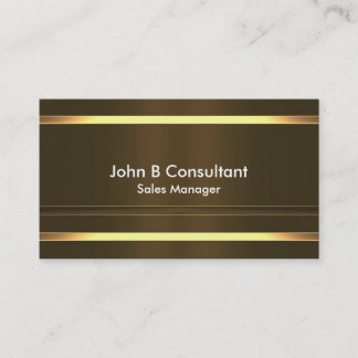 Generic gold effect bands business card
