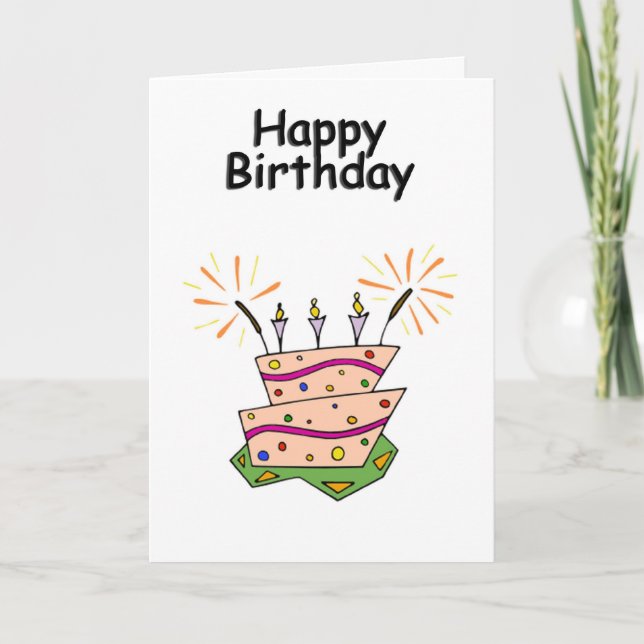 Generic Happy Birthday Greeting Card (Front)