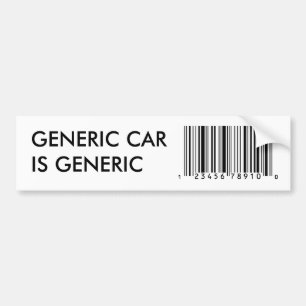 Generic is Generic Bumper Sticker