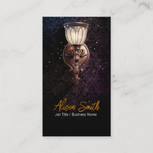 Generic lamp with fireflies business card