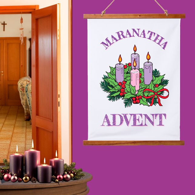 Generic MARANATHA Advent Wreath  Hanging Tapestry (Creator Uploaded)