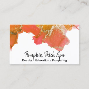 *~* Generic -  Nails Hair Lashes Orange Pink Gold Business Card