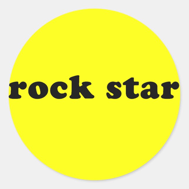 Generic ROCK STAR T shirt Classic Round Sticker (Front)