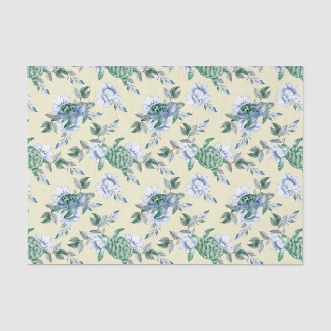 Generic Sea Turtles Tissue Paper In Yellow (Front)