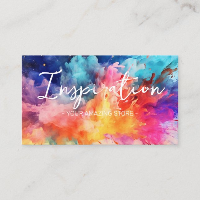 Generic Spash of colours Business Card (Front)