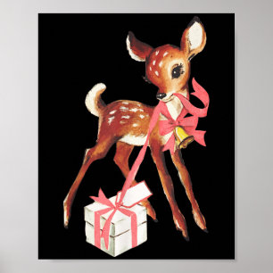 Generic Uni Retro Vintage Reindeer Nk Christmas Ba Poster