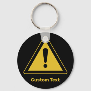 Generic Warning Triangle Sign Keychain