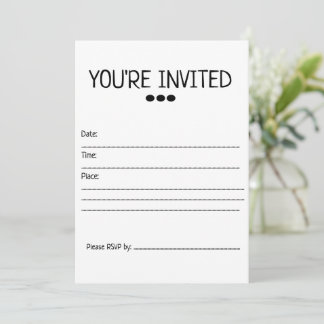 Générique Vous êtes Invité Invitation