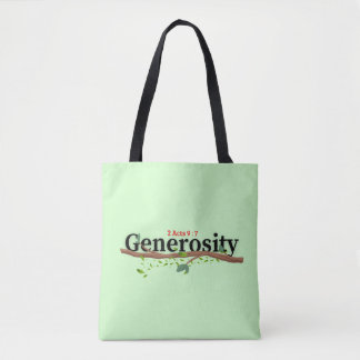 Generosity ( 2 Acts 9:7) ToteBag Tote Bag
