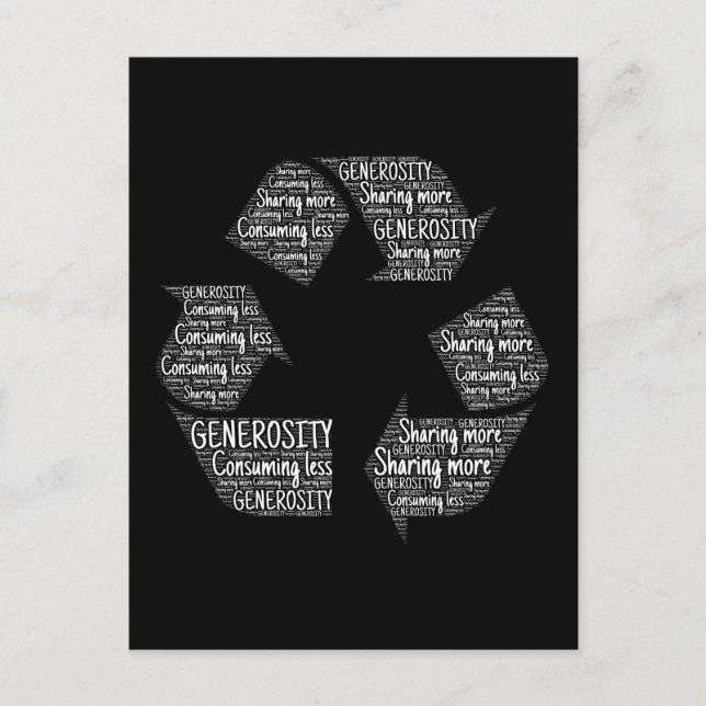 generosity-401403 CAUSES RECYLE FEELINGS ACTIONS M Postcard (Front)
