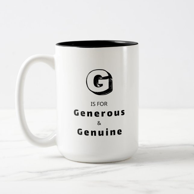 Generous G - Personalized Luxury Praise Mug (Left)