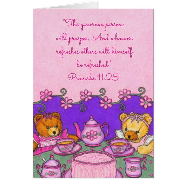Generous Person Prospers~Bears Party~Scriptures (Front)