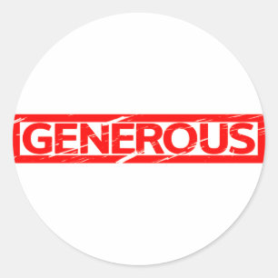 Generous Stamp Classic Round Sticker