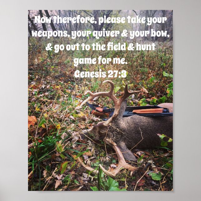 Genèse 27:3 Buck Poster (Devant)