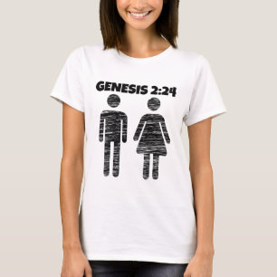 GENÈSE 2:24 T-SHIRTS DE MARIAGE