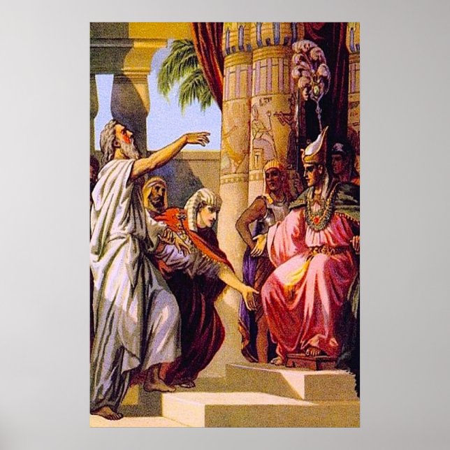 Genèse 47 Jacob Blesses Poster Pharaon (Devant)