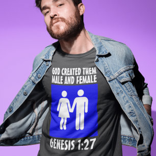 GENÈSE CHRÉTIENNE HOMME ET FEMME 1:27 T-shirt