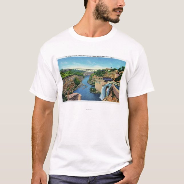 Genesee River Gorge, Park Avenue Bridge T-Shirt (Front)