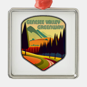 Genesee Valley Greenway New York Colours Metal Ornament