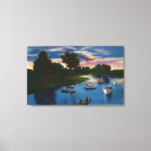 Genesee Valley Park Boating Scene Canvas Print