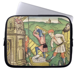 Genesis 11 1-9 Building The Tower of Babel, from t Laptop Sleeve