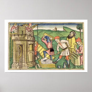 Genesis 11 1-9 Building The Tower of Babel, from t Poster