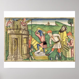 Genesis 11 1-9 Building The Tower of Babel, from t Poster