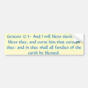 Genesis 12:3 Bumper Sticker