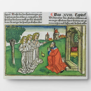 Genesis 18 2 Abraham and the Three Angels, from th Plaque
