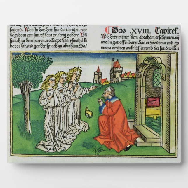 Genesis 18 2 Abraham and the Three Angels, from th Plaque (Front)