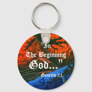 Genesis 1:1 Abstract Keychain