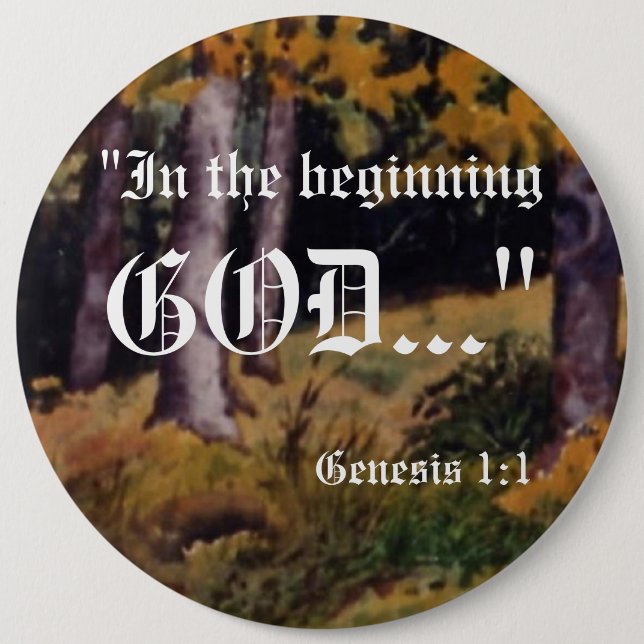 Genesis 1:1 Button (Front)