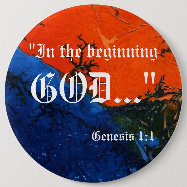 Genesis 1:1 Button (Front)