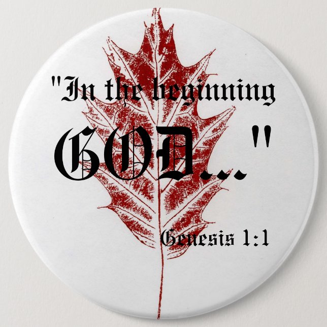 Genesis 1:1 Button (Front)