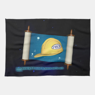 Genesis 1:1 - Construction Kitchen Towel