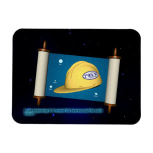 Genesis 1:1 - Construction Magnet