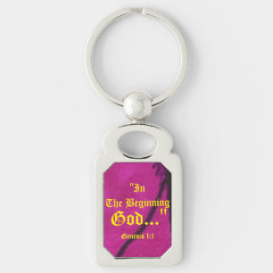Genesis 1:1 In the beginning God..."Bible truth  K Keychain