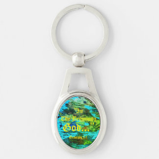 Genesis 1:1 In the beginning God..."Bible truth  K Keychain