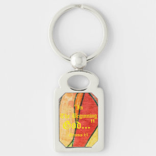 Genesis 1:1 In the beginning God..."Bible truth  K Keychain