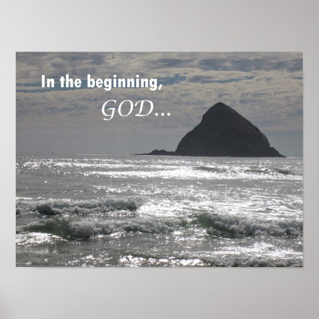 Genesis 1:1  In the beginning, God Poster (Front)