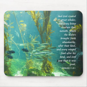 Genesis 1:21 Pacific Kelp Mouse Pad